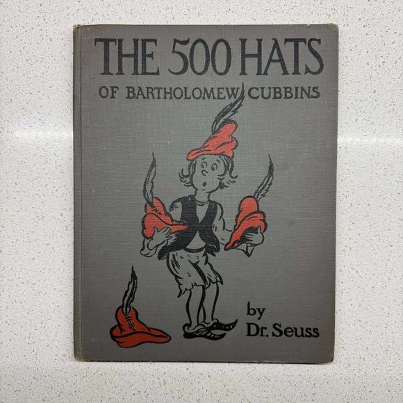 Vintage Dr Seuss The 500 Hats Of Bartholomew Cubbins Book Early Edition HC - Picture 1 of 7
